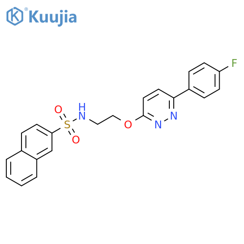 N-(2-{6-(4-fluorophenyl)pyridazin-3-yloxy}ethyl)naphthalene-2-sulfonamide structure