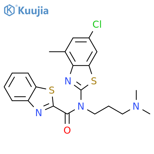2-Benzothiazolecarboxamide, N-(6-chloro-4-methyl-2-benzothiazolyl)-N-[3-(dimethylamino)propyl]- structure