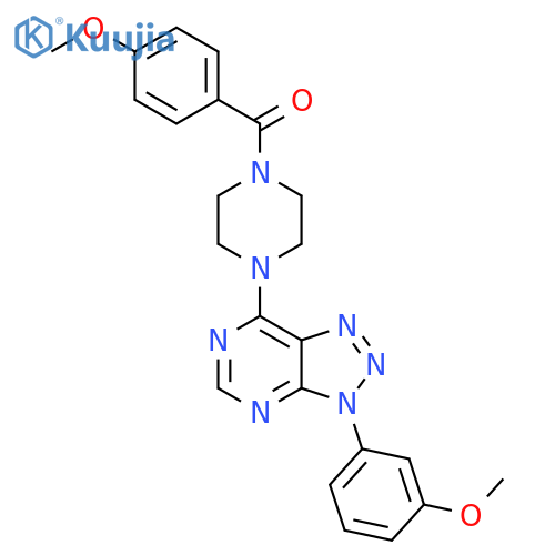 1-(4-methoxybenzoyl)-4-3-(3-methoxyphenyl)-3H-1,2,3triazolo4,5-dpyrimidin-7-ylpiperazine structure