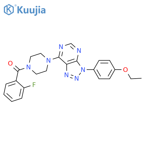 1-3-(4-ethoxyphenyl)-3H-1,2,3triazolo4,5-dpyrimidin-7-yl-4-(2-fluorobenzoyl)piperazine structure