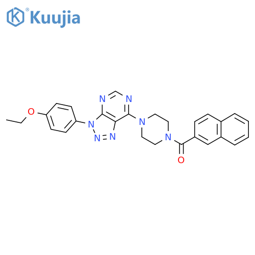 1-3-(4-ethoxyphenyl)-3H-1,2,3triazolo4,5-dpyrimidin-7-yl-4-(naphthalene-2-carbonyl)piperazine structure