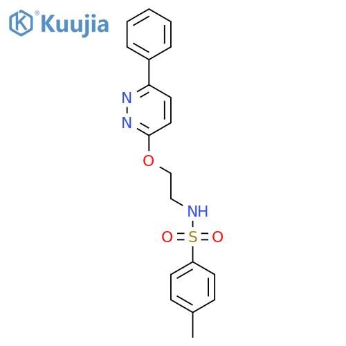 4-methyl-N-[2-(6-phenylpyridazin-3-yl)oxyethyl]benzenesulfonamide structure