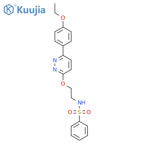 N-(2-{6-(4-ethoxyphenyl)pyridazin-3-yloxy}ethyl)benzenesulfonamide structure