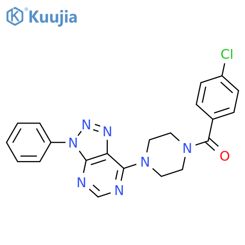 1-(4-chlorobenzoyl)-4-{3-phenyl-3H-1,2,3triazolo4,5-dpyrimidin-7-yl}piperazine structure