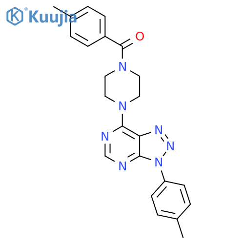 1-(4-methylbenzoyl)-4-3-(4-methylphenyl)-3H-1,2,3triazolo4,5-dpyrimidin-7-ylpiperazine structure
