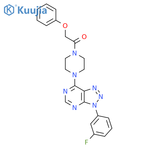 1-{4-3-(3-fluorophenyl)-3H-1,2,3triazolo4,5-dpyrimidin-7-ylpiperazin-1-yl}-2-phenoxyethan-1-one structure