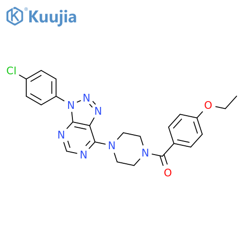 1-3-(4-chlorophenyl)-3H-1,2,3triazolo4,5-dpyrimidin-7-yl-4-(4-ethoxybenzoyl)piperazine structure