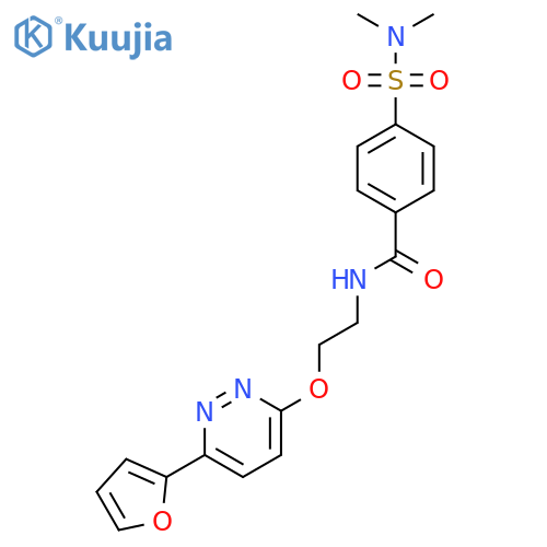 4-(dimethylsulfamoyl)-N-(2-{6-(furan-2-yl)pyridazin-3-yloxy}ethyl)benzamide structure