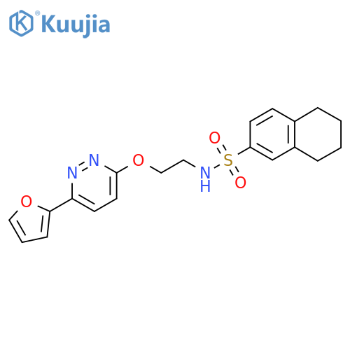 N-(2-{6-(furan-2-yl)pyridazin-3-yloxy}ethyl)-5,6,7,8-tetrahydronaphthalene-2-sulfonamide structure
