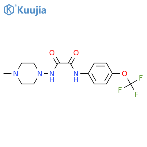 N-(4-methylpiperazin-1-yl)-N'-4-(trifluoromethoxy)phenylethanediamide structure