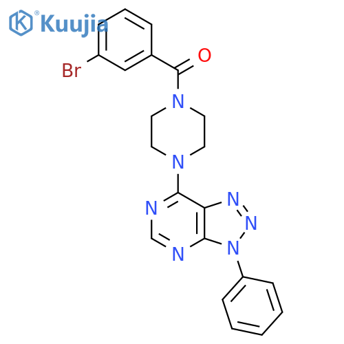 1-(3-bromobenzoyl)-4-{3-phenyl-3H-1,2,3triazolo4,5-dpyrimidin-7-yl}piperazine structure