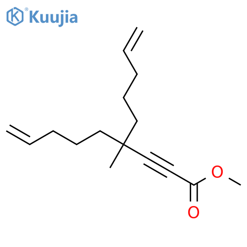 8-Nonen-2-ynoic acid, 4-methyl-4-(4-penten-1-yl)-, methyl ester structure