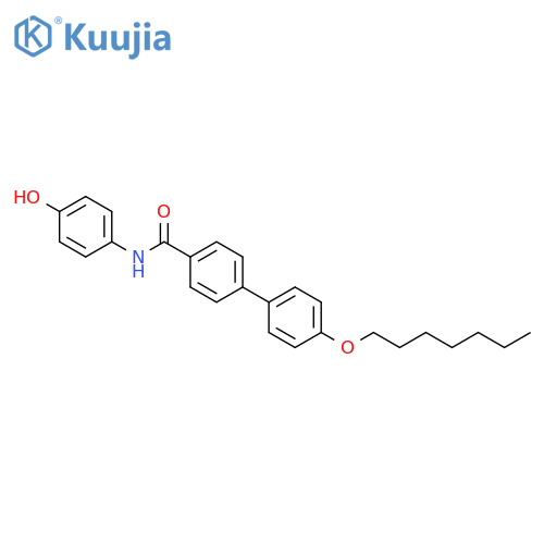 [1,1'-Biphenyl]-4-carboxamide, 4'-(heptyloxy)-N-(4-hydroxyphenyl)- structure
