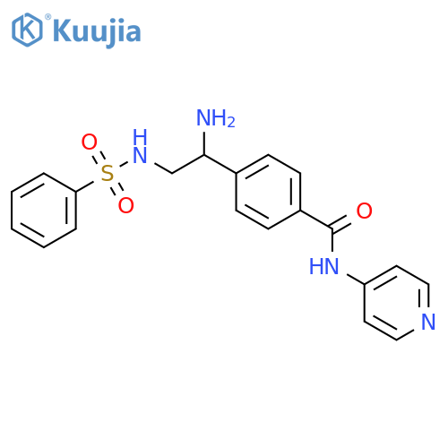 Benzamide, 4-[1-amino-2-[(phenylsulfonyl)amino]ethyl]-N-4-pyridinyl- structure