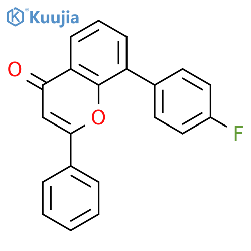 4H-1-Benzopyran-4-one, 8-(4-fluorophenyl)-2-phenyl- structure