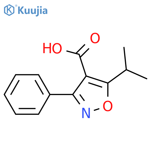 5-isopropyl-3-phenylisoxazole-4-carboxylic acid structure