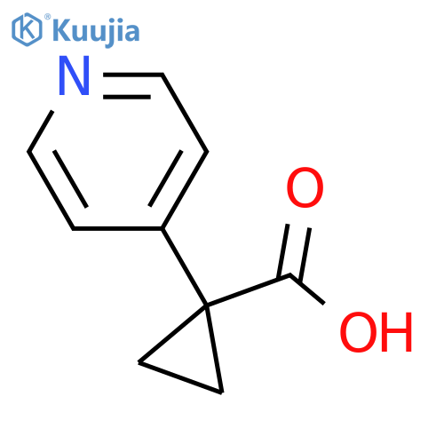 1-(pyridin-4-yl)cyclopropane-1-carboxylic acid structure