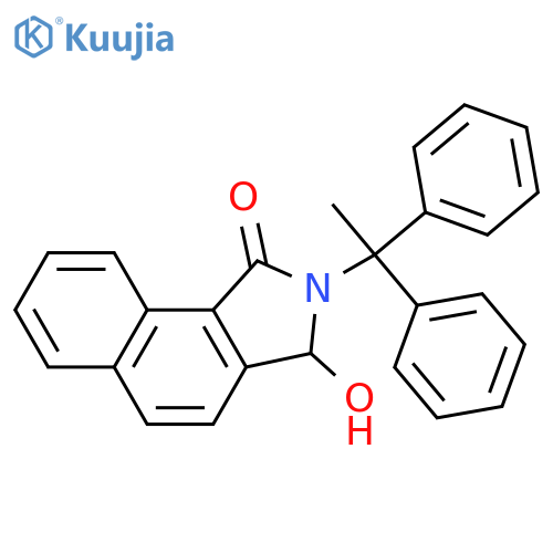 1H-Benz[e]isoindol-1-one, 2-(1,1-diphenylethyl)-2,3-dihydro-3-hydroxy- structure