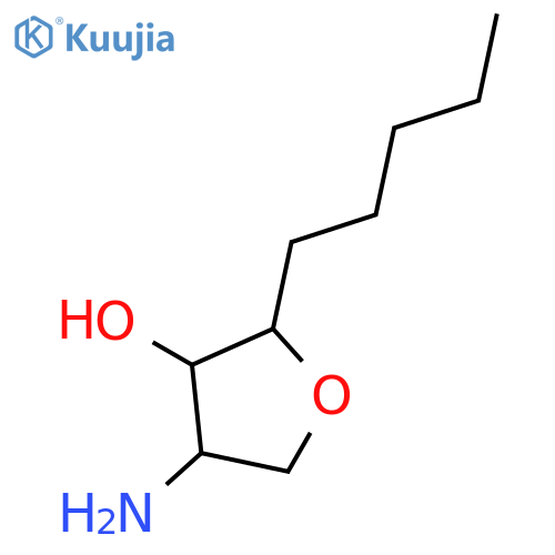 3-Furanol, 4-aminotetrahydro-2-pentyl-, (2S,3S,4S)- structure
