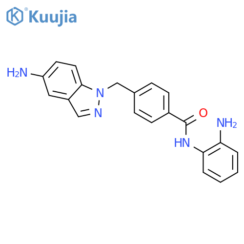Benzamide, 4-[(5-amino-1H-indazol-1-yl)methyl]-N-(2-aminophenyl)- structure