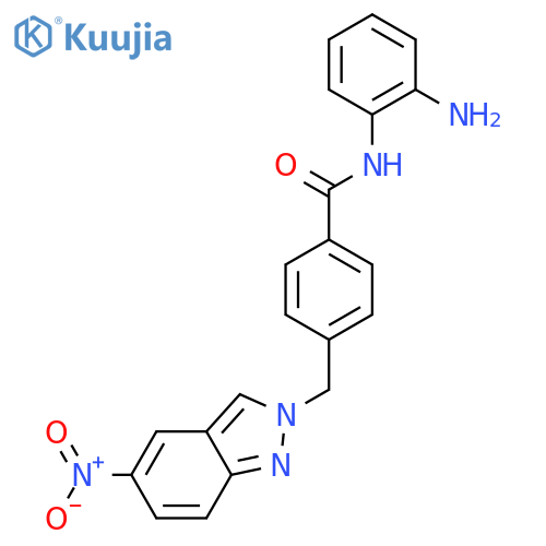 Benzamide, N-(2-aminophenyl)-4-[(5-nitro-2H-indazol-2-yl)methyl]- structure
