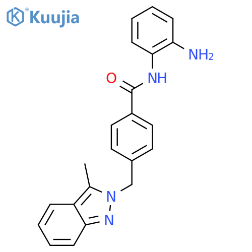 Benzamide, N-(2-aminophenyl)-4-[(3-methyl-2H-indazol-2-yl)methyl]- structure