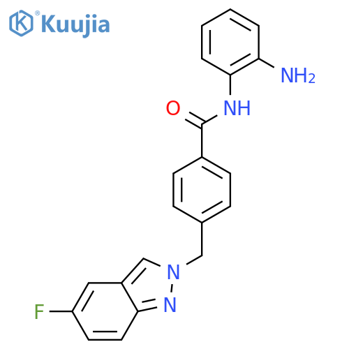 Benzamide, N-(2-aminophenyl)-4-[(5-fluoro-2H-indazol-2-yl)methyl]- structure