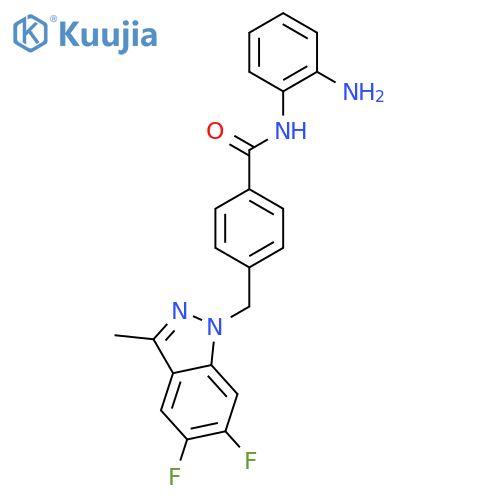 Benzamide,N-(2-aminophenyl)-4-[(5,6-difluoro-3-methyl-1H-indazol-1-yl)methyl]- structure