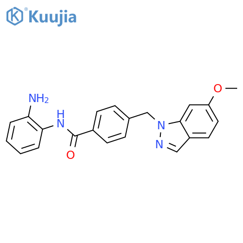 Benzamide, N-(2-aminophenyl)-4-[(6-methoxy-1H-indazol-1-yl)methyl]- structure