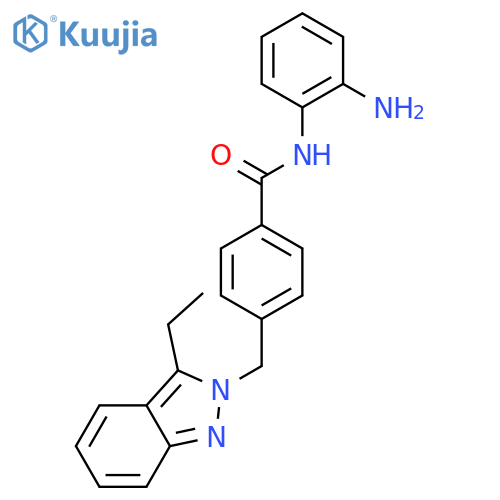 Benzamide, N-(2-aminophenyl)-4-[(3-ethyl-2H-indazol-2-yl)methyl]- structure