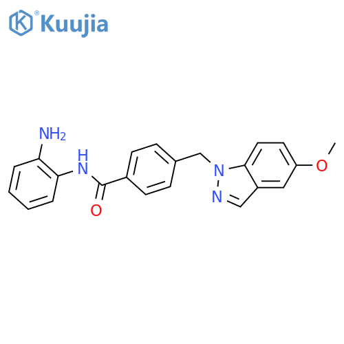 Benzamide, N-(2-aminophenyl)-4-[(5-methoxy-1H-indazol-1-yl)methyl]- structure