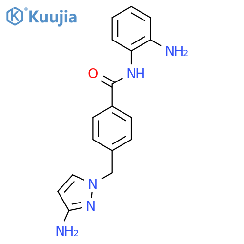 Benzamide, N-(2-aminophenyl)-4-[(3-amino-1H-pyrazol-1-yl)methyl]- structure