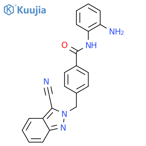 Benzamide, N-(2-aminophenyl)-4-[(3-cyano-2H-indazol-2-yl)methyl]- structure