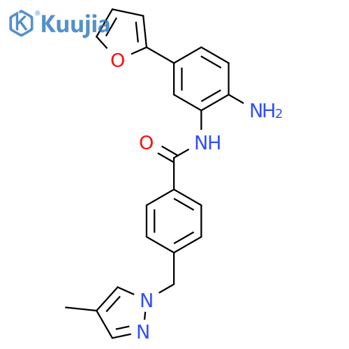 Benzamide,N-[2-amino-5-(2-furanyl)phenyl]-4-[(4-methyl-1H-pyrazol-1-yl)methyl]- structure