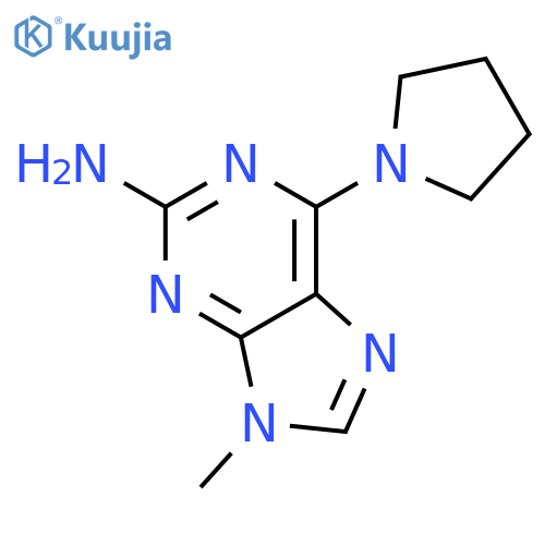 9H-Purin-2-amine, 9-methyl-6-(1-pyrrolidinyl)- structure
