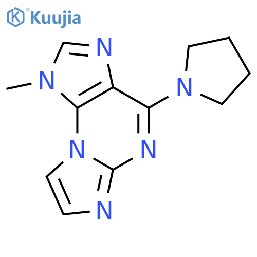 1H-Imidazo[2,1-b]purine, 1-methyl-4-(1-pyrrolidinyl)- structure