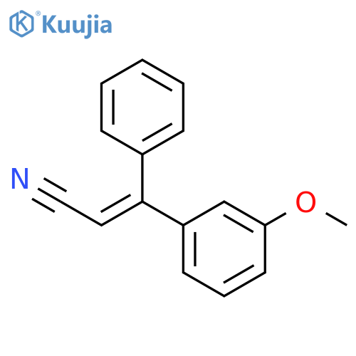 2-Propenenitrile, 3-(3-methoxyphenyl)-3-phenyl-, (2E)- structure