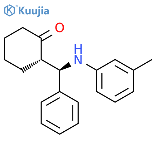 Cyclohexanone, 2-[(R)-[(3-methylphenyl)amino]phenylmethyl]-, (2S)-rel- structure