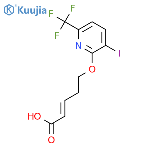2-Pentenoic acid, 5-[[3-iodo-6-(trifluoromethyl)-2-pyridinyl]oxy]- structure