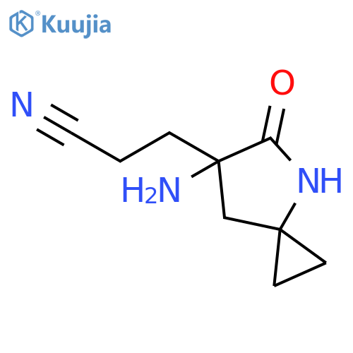 4-Azaspiro[2.4]heptane-6-propanenitrile, 6-amino-5-oxo- structure