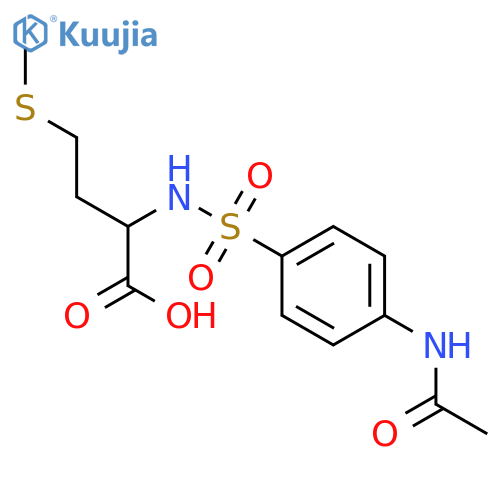2-(4-acetamidobenzenesulfonamido)-4-(methylsulfanyl)butanoic acid structure
