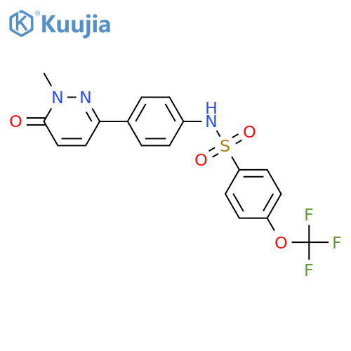 N-4-(1-methyl-6-oxo-1,6-dihydropyridazin-3-yl)phenyl-4-(trifluoromethoxy)benzene-1-sulfonamide structure