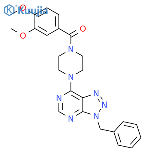 1-{3-benzyl-3H-1,2,3triazolo4,5-dpyrimidin-7-yl}-4-(3,4-dimethoxybenzoyl)piperazine structure