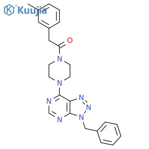 1-(4-{3-benzyl-3H-1,2,3triazolo4,5-dpyrimidin-7-yl}piperazin-1-yl)-2-(3-methylphenyl)ethan-1-one structure
