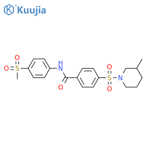 N-(4-methanesulfonylphenyl)-4-(3-methylpiperidin-1-yl)sulfonylbenzamide structure
