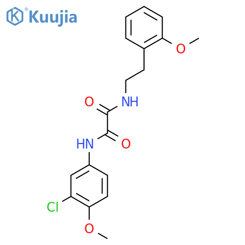 N-(3-chloro-4-methoxyphenyl)-N'-2-(2-methoxyphenyl)ethylethanediamide structure