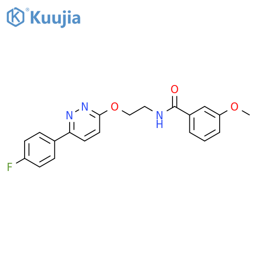 N-(2-{6-(4-fluorophenyl)pyridazin-3-yloxy}ethyl)-3-methoxybenzamide structure