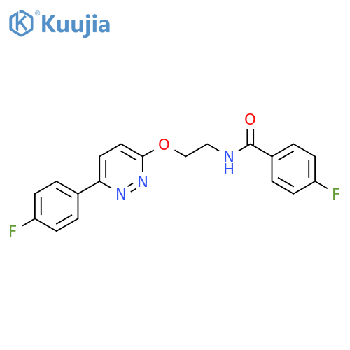 4-fluoro-N-(2-{6-(4-fluorophenyl)pyridazin-3-yloxy}ethyl)benzamide structure