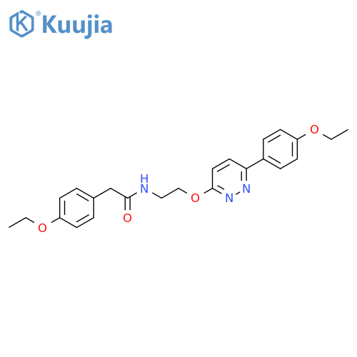 2-(4-ethoxyphenyl)-N-(2-{6-(4-ethoxyphenyl)pyridazin-3-yloxy}ethyl)acetamide structure