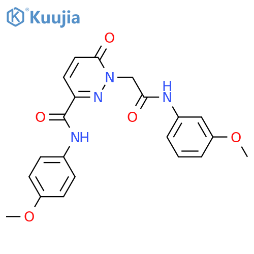 N-(4-methoxyphenyl)-1-{(3-methoxyphenyl)carbamoylmethyl}-6-oxo-1,6-dihydropyridazine-3-carboxamide structure